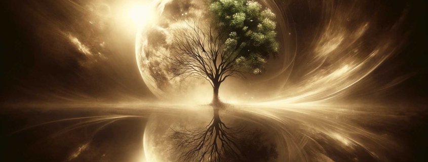 A thoughtful and evocative sepia-toned image that captures the themes of hope, reflection, and the global challenges we face. The composition features copy