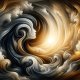 An abstract image that represents contemplation and resilience during challenging times, transformed into black and white with a sepia tone to add a c copy